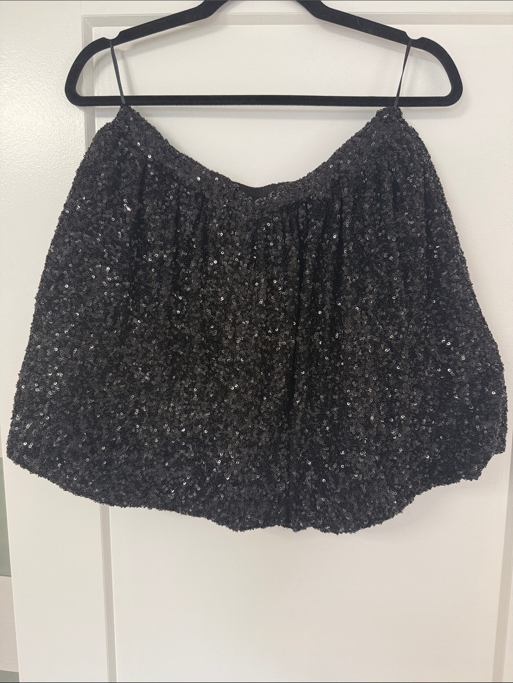 Black Sequin Circle Skirt - Sparkle Party Skirt